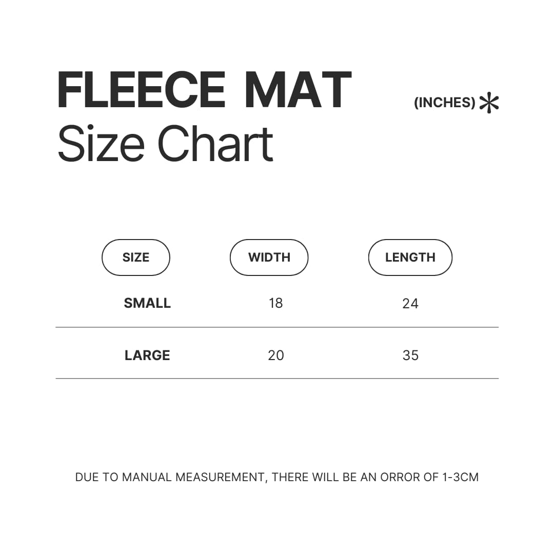 Fleece Mat Size Chart - Daniel Ricciardo Store