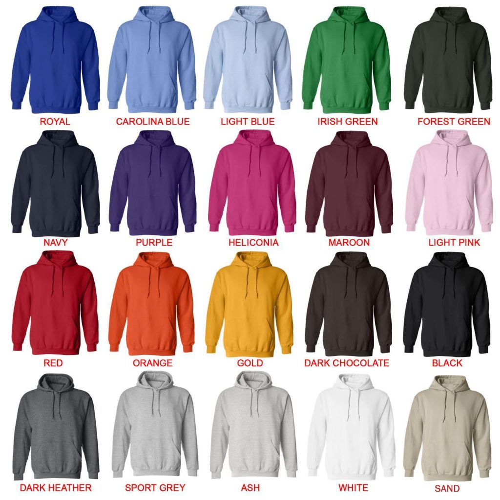 hoodie color chart - Daniel Ricciardo Store